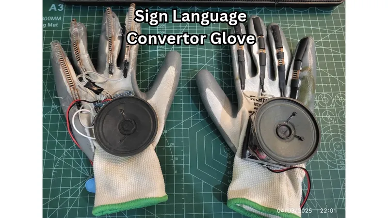 Sign Language Converter Glove Using Arduino Nano & Flex Sensors