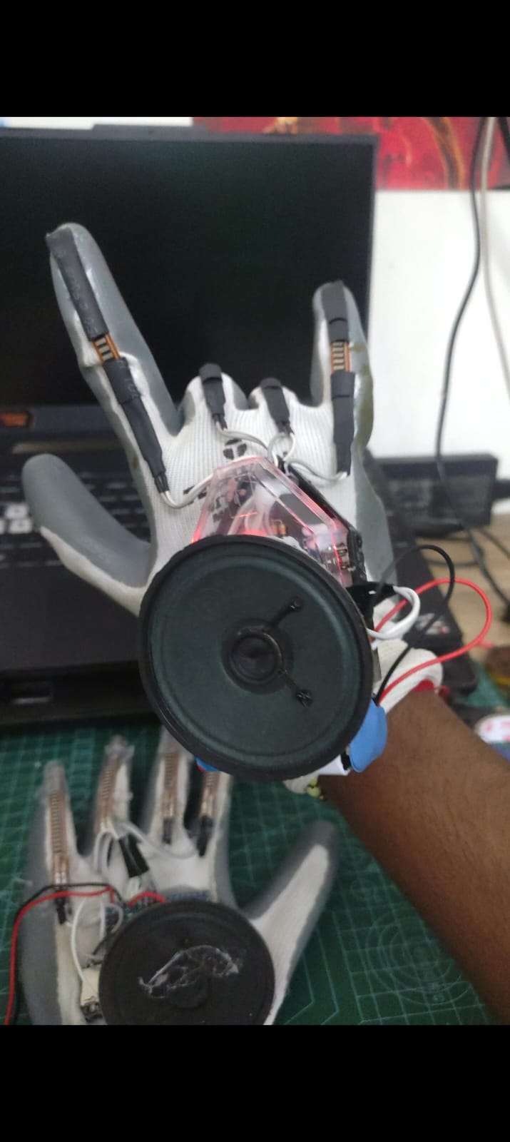 Sign Language Converter Glove Using Arduino Nano & Flex Sensors photo 5