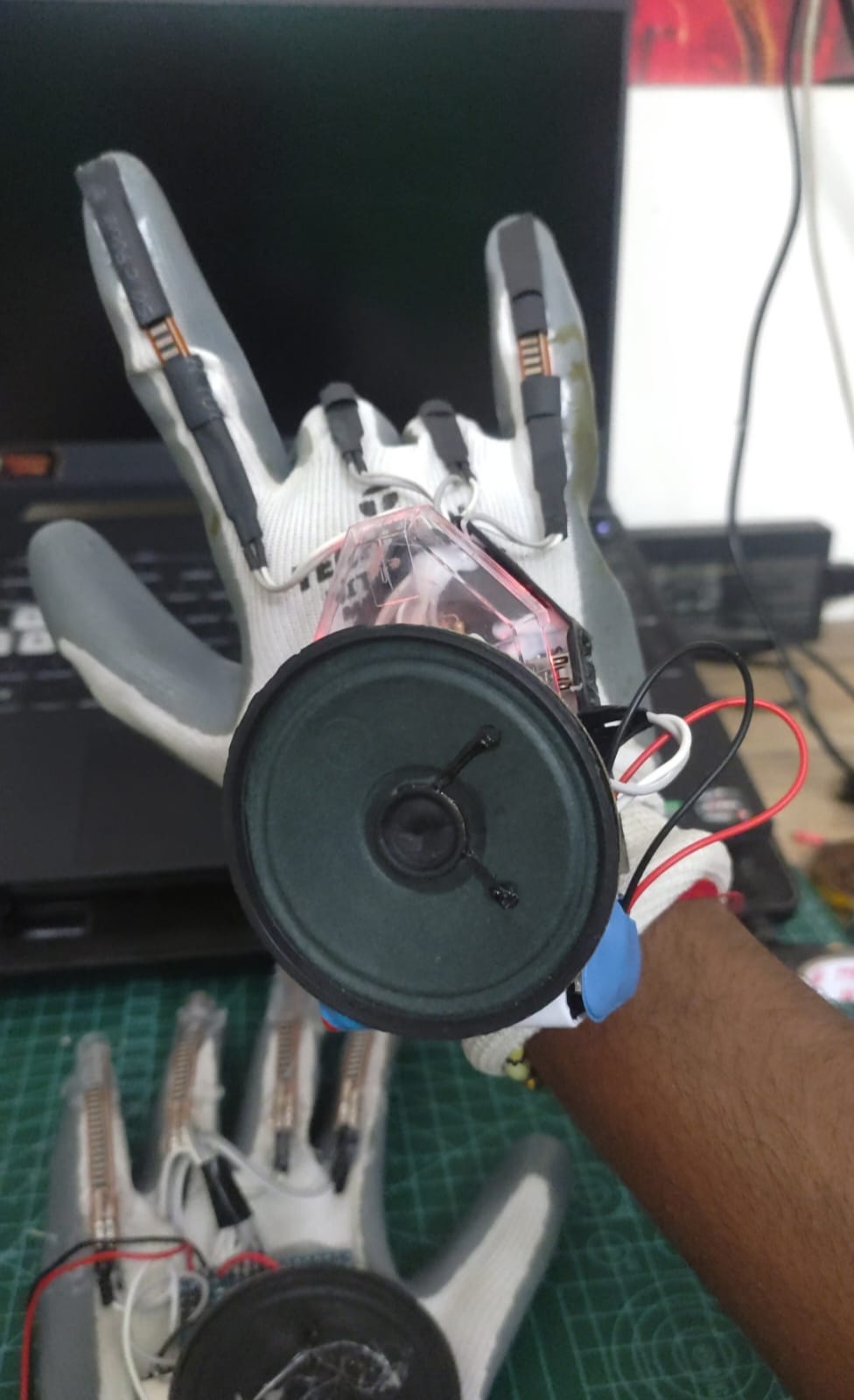Sign Language Converter Glove Using Arduino Nano & Flex Sensors photo 6