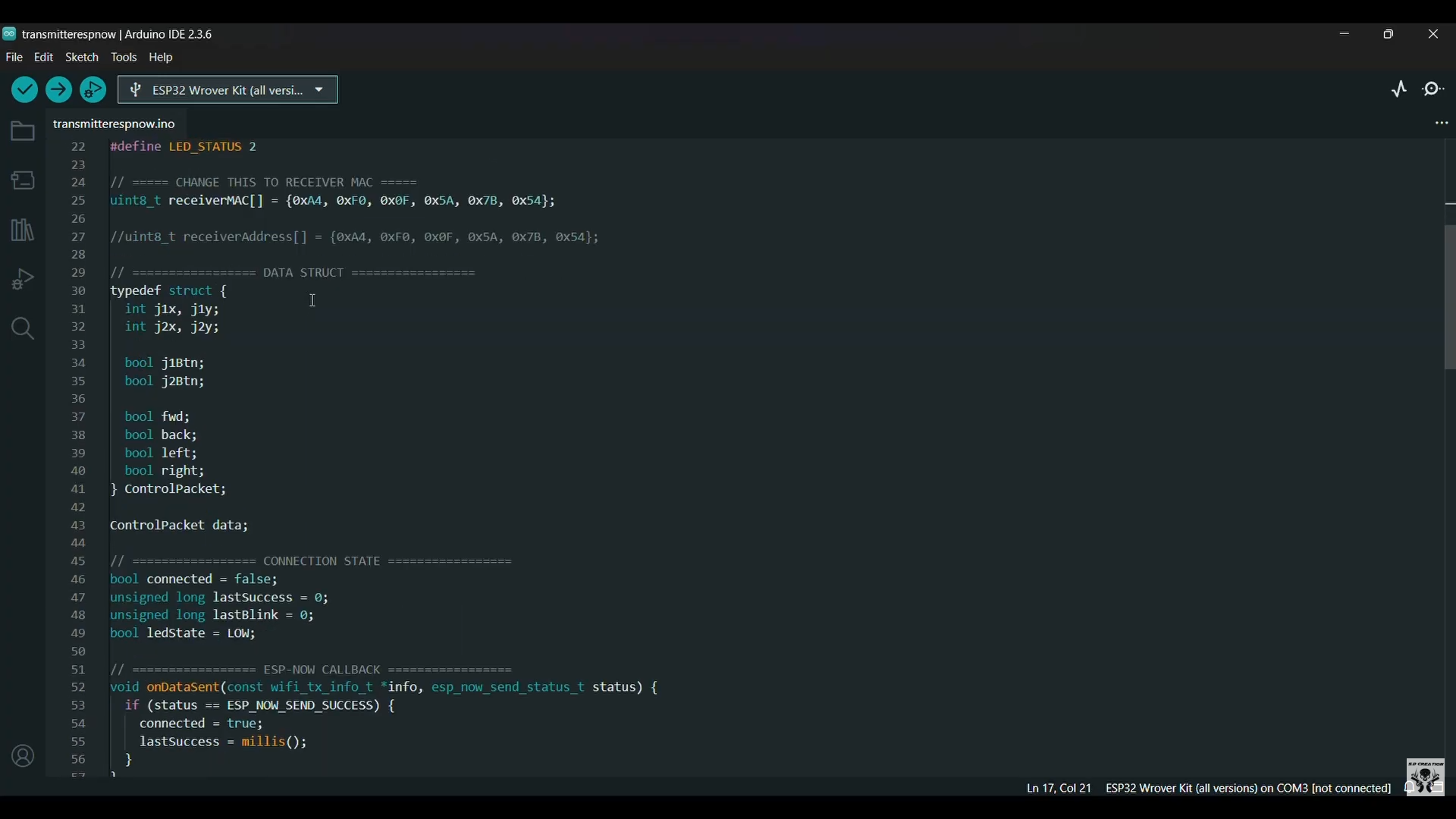 Step 3: Uploading the Code (Transmitter & Receiver)