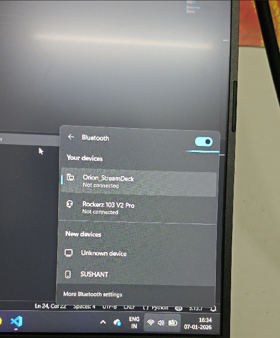 Establishing Bluetooth Connection